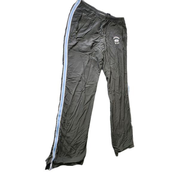 Abercrombie & Fitch Athletic Track Pants Size Small Gray Blue Stripe Lined Y2K - Picture 1 of 7